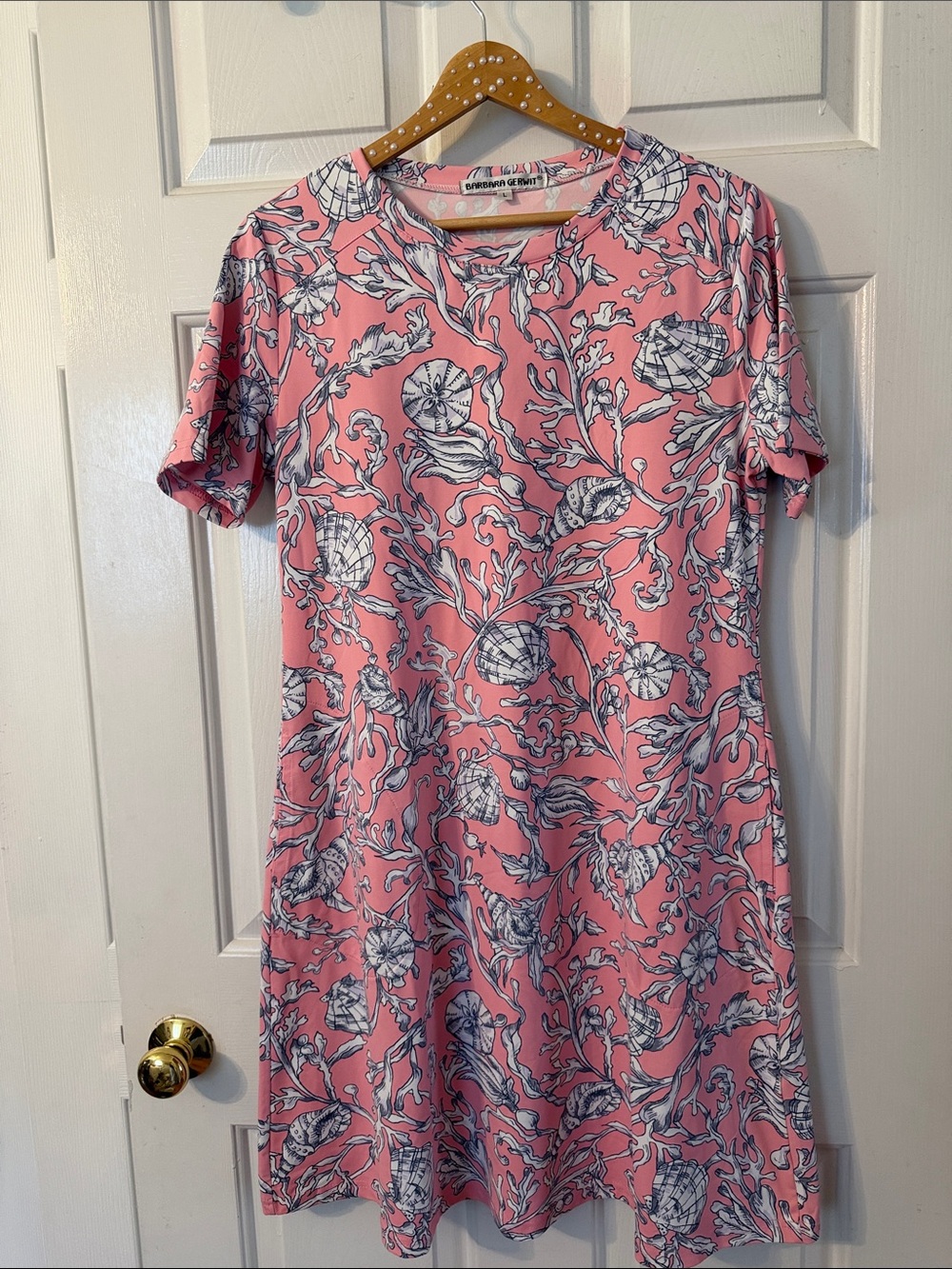 Soft Pink Floral Tee Mini Dress - Unknown Brand